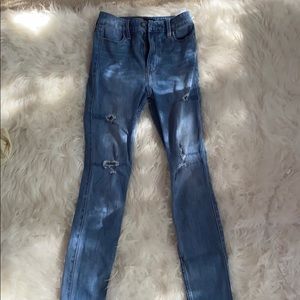 Hollister blue wash high rise jeans